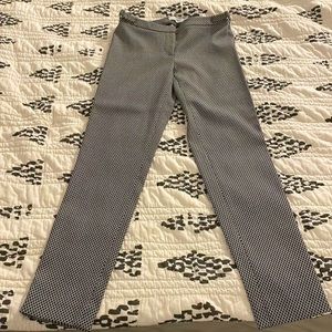 Calvin Klein Printed Black and White Ankle Pants